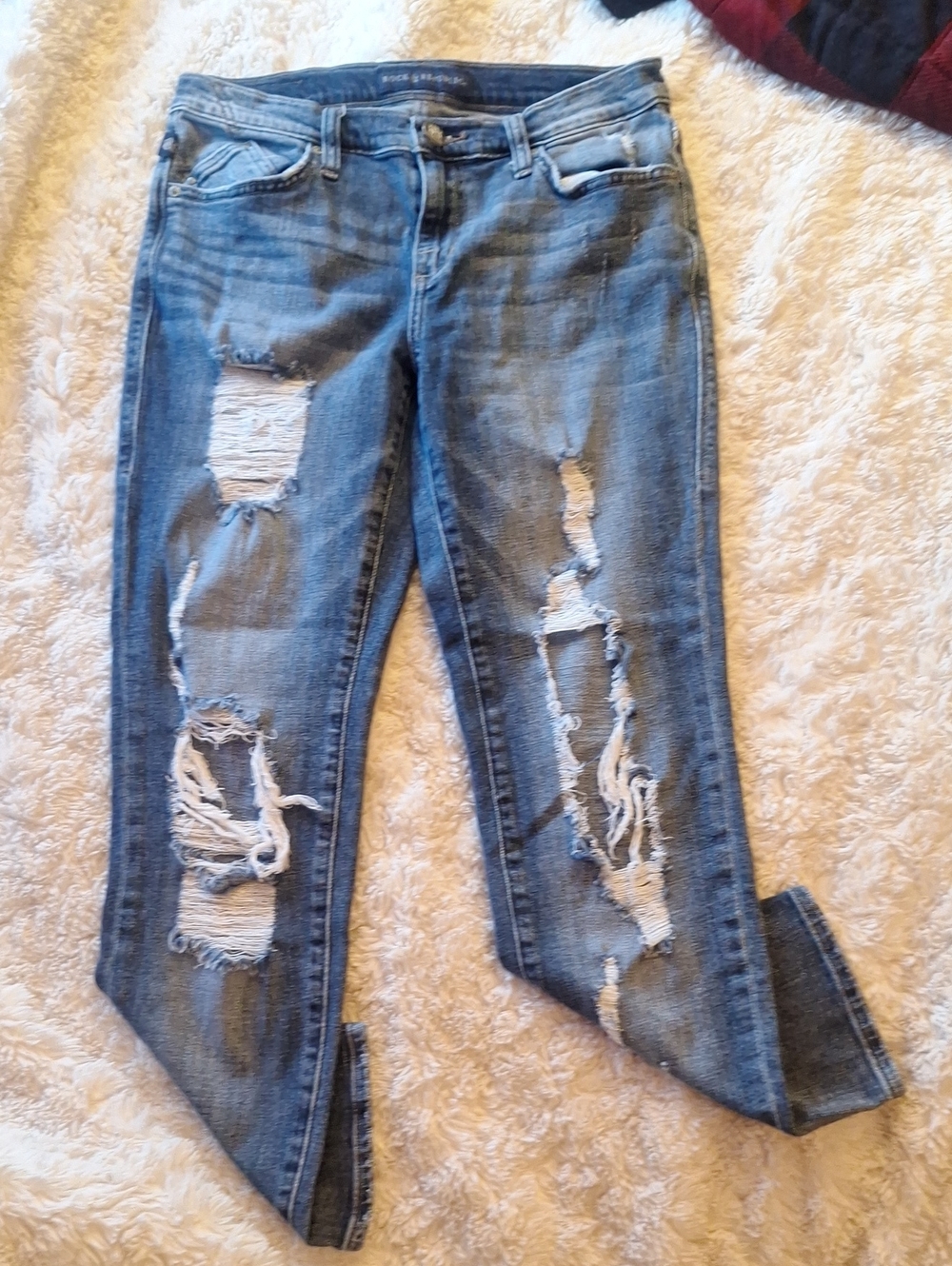 Rock & Republic Distressed Light Blue Skinny Jeans